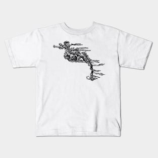 Seahorse Skeleton Kids T-Shirt